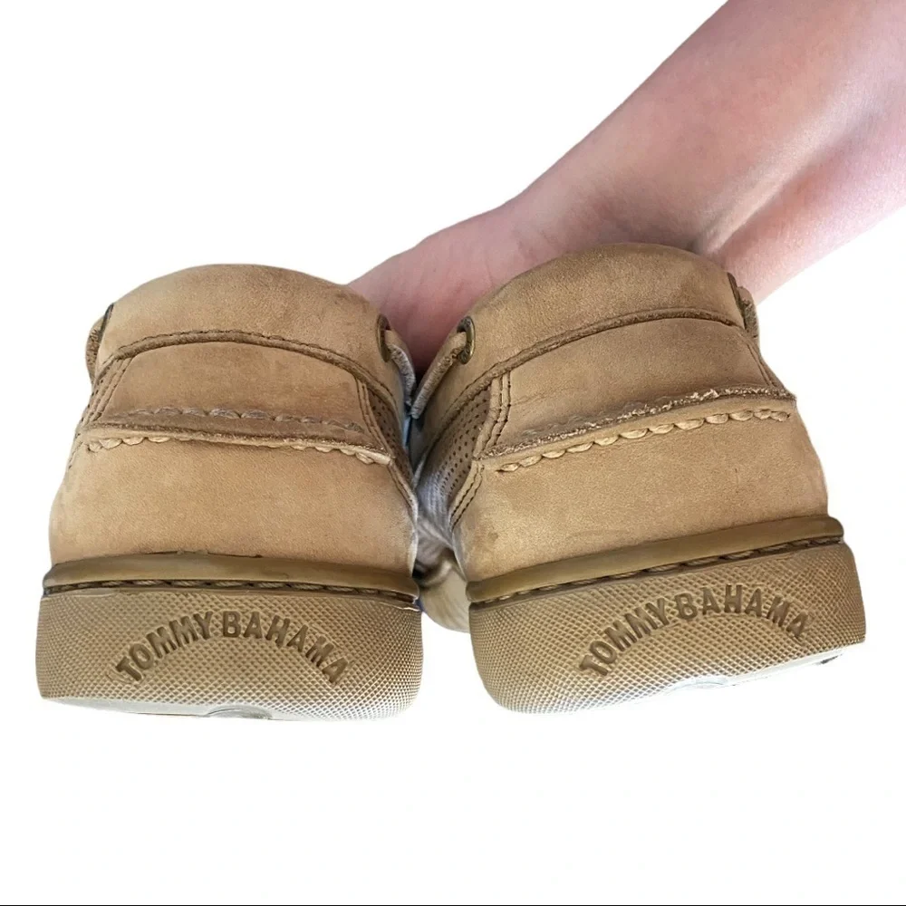 TOMMY BAHAMA Clove w/ Sisal 259 Tan Suede Leather Shoes - Size 9M